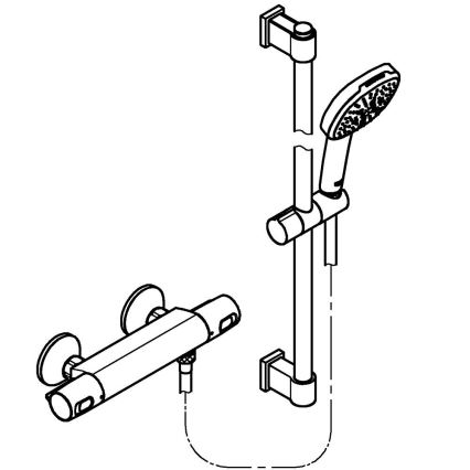 GROHE 34237003 - Termostatiskais dušas jaucējkrāns PRECISION TREND 150 mm hromēts