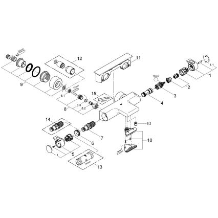 GROHE 34464001 - Termostatiskais vannas jaucējkrāns GROHTHERM 2000 DN 15 spīdīgs hroms