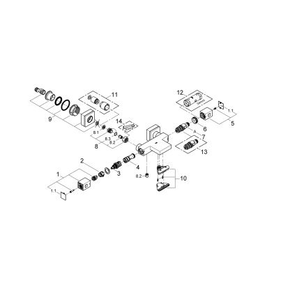 GROHE 34497000 - termostatisks vannas jaucējkrāns GROHTHERM CUBE DN 15, pulēts hroms
