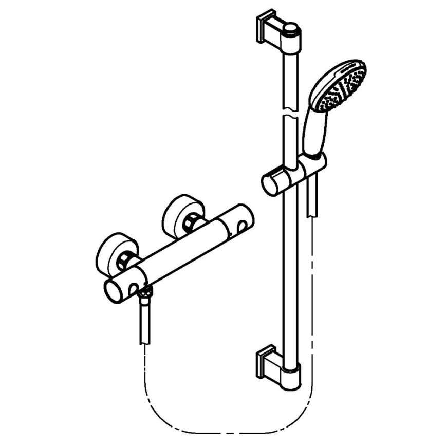 GROHE 34857000 - Dušas komplekts ar termostatisko jaucējkrānu PRECISION GET 12” spīdīgs hroms