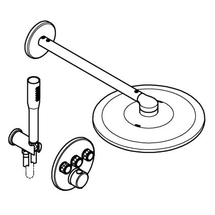 GROHE 34874000 - Dušas sistēma PRECISION SMARTCONTROL 310 mm spīdīgs hroms