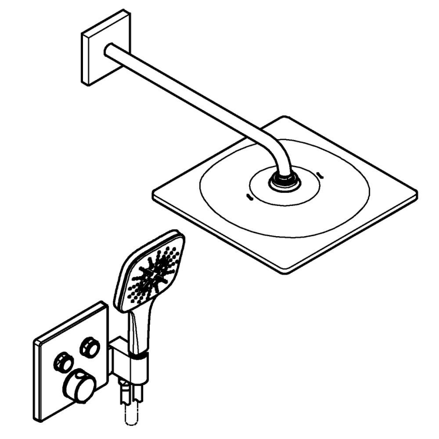 GROHE 34876000 - Dušas sistēma PRECISION SMARTCONTROL 310 × 310 mm hroma apdare