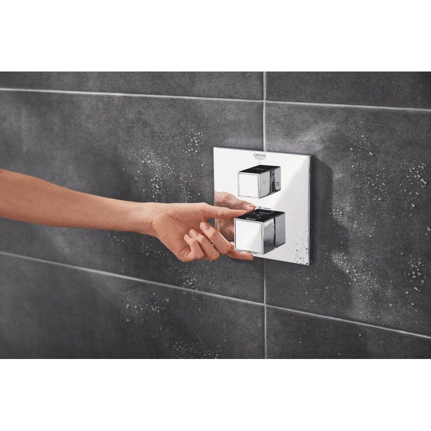 GROHE 34879000 - Iebūvējama dušas sistēma PRECISION CUBE 310 × 310 mm, hroma apdare