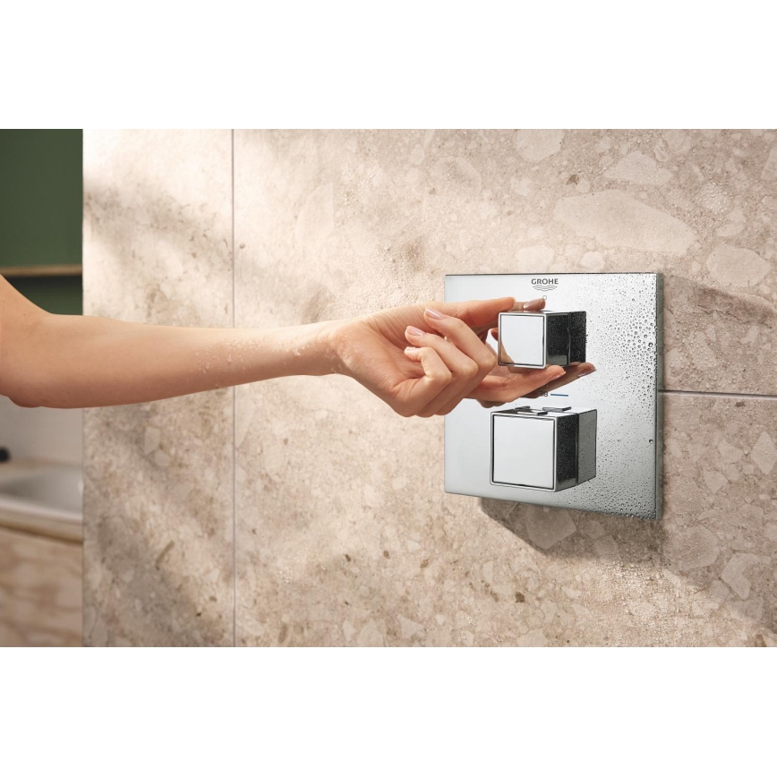 GROHE 34879000 - Iebūvējama dušas sistēma PRECISION CUBE 310 × 310 mm, hroma apdare