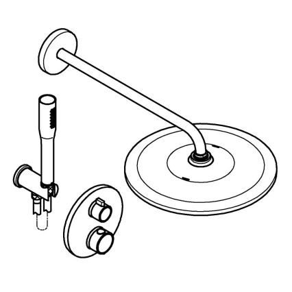GROHE 34880000 - Iebūvējamais statiskais dušas maisītājs GROHTHERM SMARTCONTROL hromēts