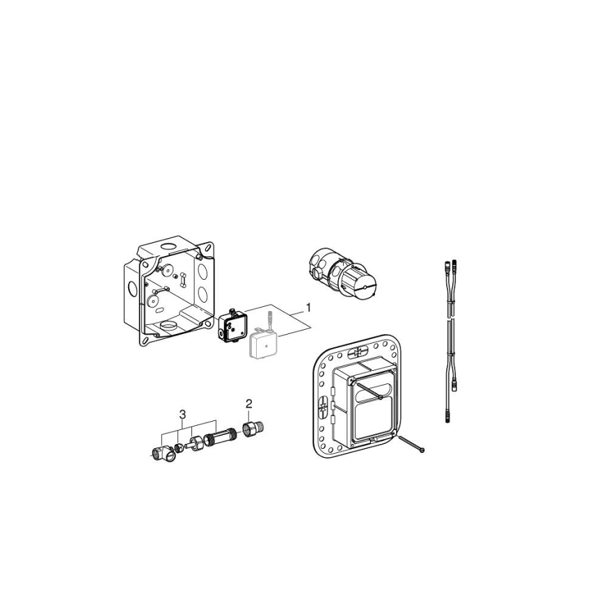 GROHE 36264001 - ESSENSE E slēptais iebūvējamais komplekts, glancēts hroms