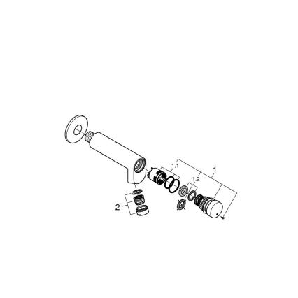 GROHE 36266000 - Automātiski aizverams sienas vārsts EUROECO COSMOPOLITAN T DN 15 hroms