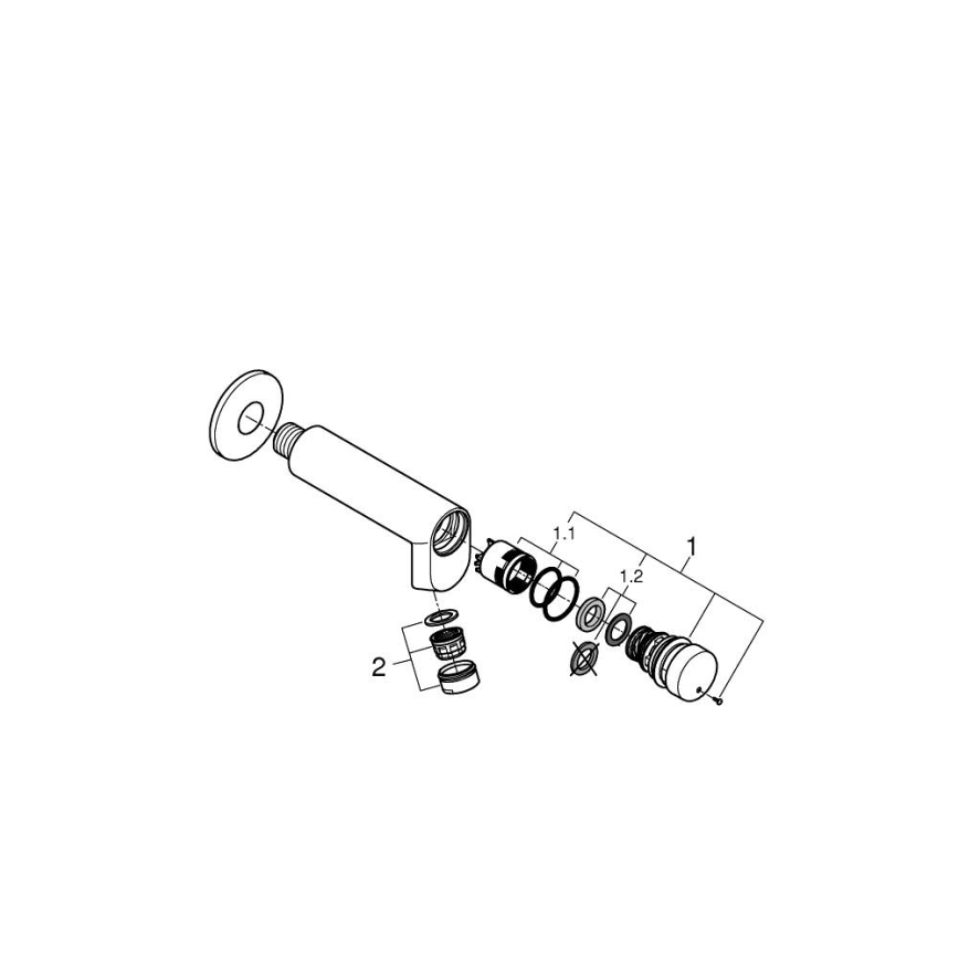 GROHE 36266000 - Automātiski aizverams sienas vārsts EUROECO COSMOPOLITAN T DN 15 hroms