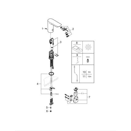 GROHE 36452000 - infrasarkanais elektroniskais izlietnes jaucējkrāns BAU COSMOPOLITAN E hroms
