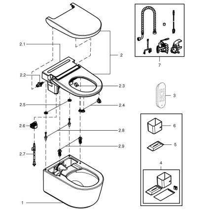GROHE 36507SH0 - SENSIA dušas tualete 600 × 387 × 403 mm keramika/balta