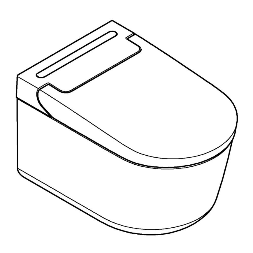 GROHE 36507SH0 - SENSIA dušas tualete 600 × 387 × 403 mm keramika/balta