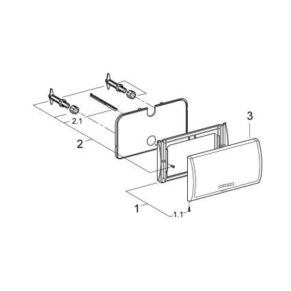 GROHE 37053SH0 - Skalošanas poga CLASSIC 330 × 190 mm, balta