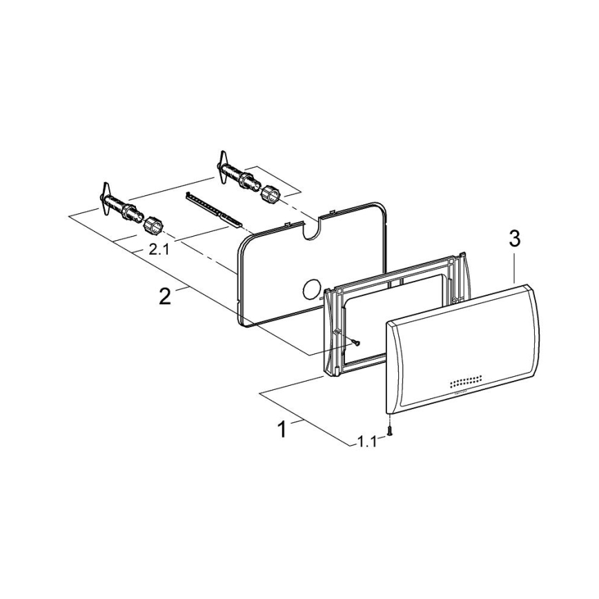 GROHE 37053SH0 - Skalošanas poga CLASSIC 330 × 190 mm, balta