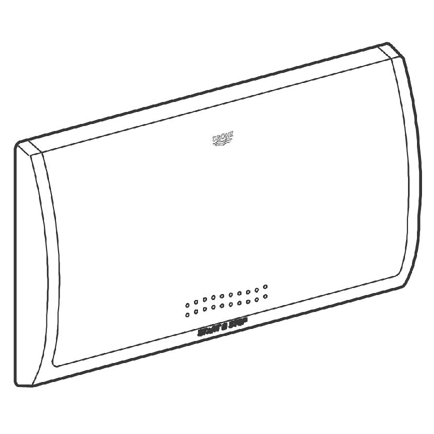 GROHE 37053SH0 - Skalošanas poga CLASSIC 330 × 190 mm, balta