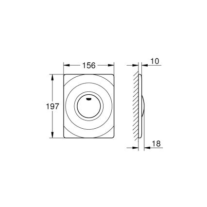 GROHE 37063SH0 - SURF vadības poga 156 × 197 mm balta