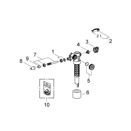 GROHE 37092000 - Pildes vārsts 38” spīdīgs hroms