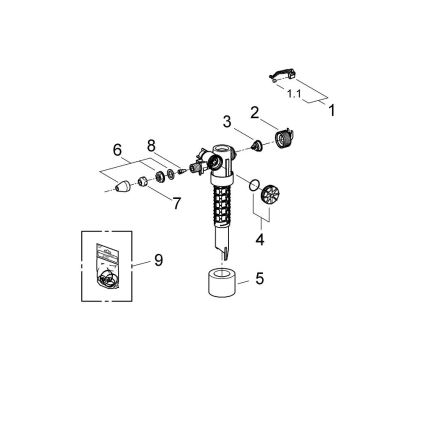GROHE 37095000 - Pildes vārsts 38” spīdīgs hroms