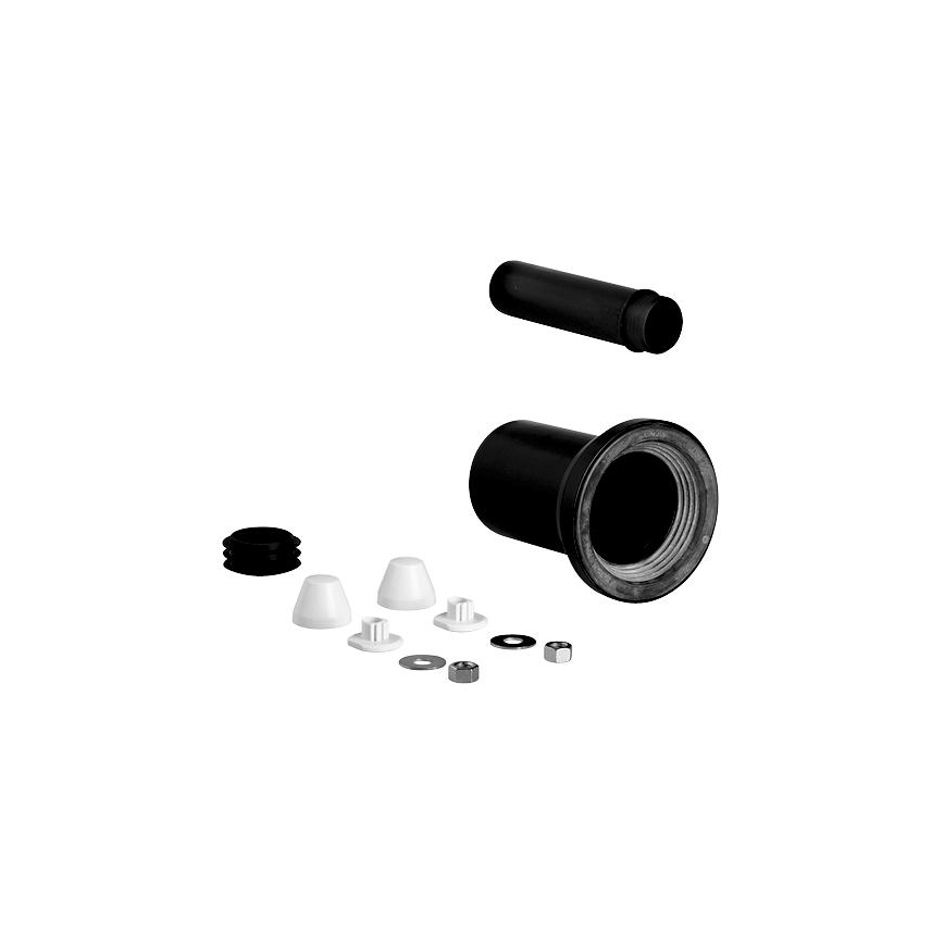GROHE 37311K00 - Tualetes pieplūdes un izplūdes komplekts 150 mm melns