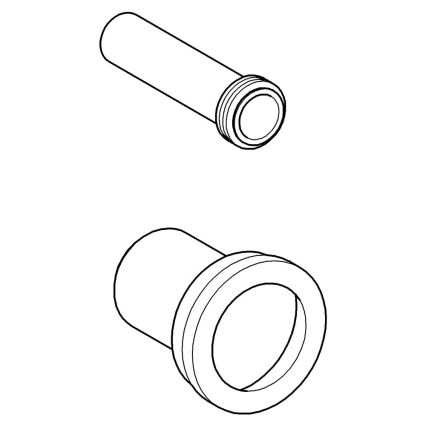 GROHE 37311K00 - Tualetes pieplūdes un izplūdes komplekts 150 mm melns