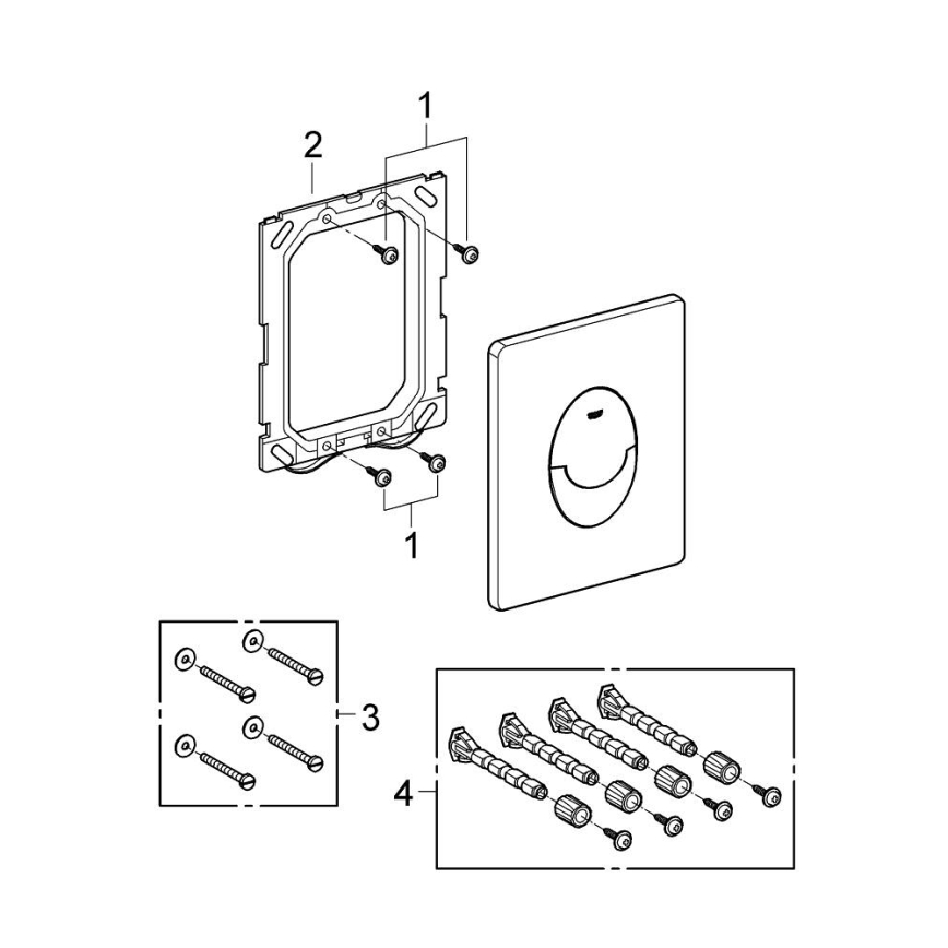 GROHE 38505SH0 - Skalošanas poga SKATE AIR 156 × 197 mm balta
