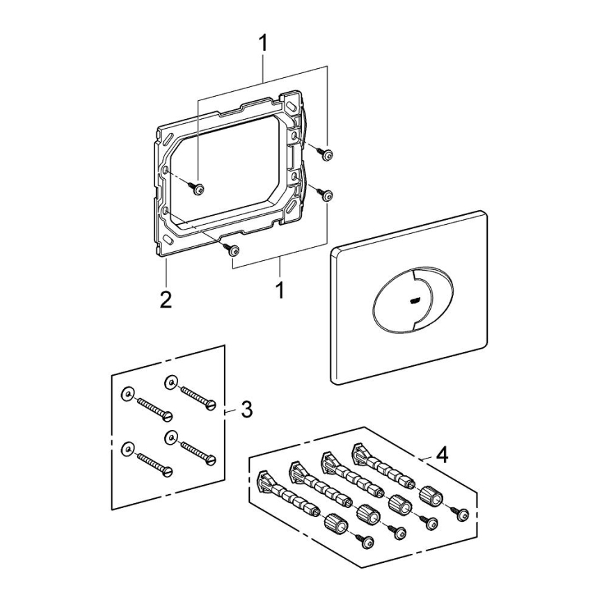 GROHE 38506SH0 - SKATE AIR skalošanas poga, 156 × 197 mm, balta