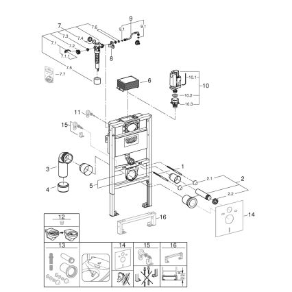 GROHE 38526000 - WC modulis RAPID SL 0,82 m, balts