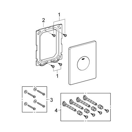 GROHE 38573SH0 - SKATE skalošanas poga 156 × 197 mm balta