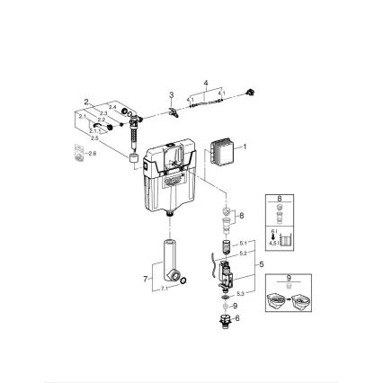 GROHE 38661000 - Skalošanas cisterna GD 2
