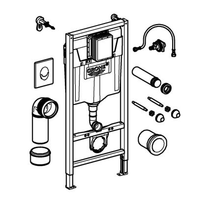 GROHE 38839000 - 3 vienā komplekts WC RAPID SL, 1,13 m