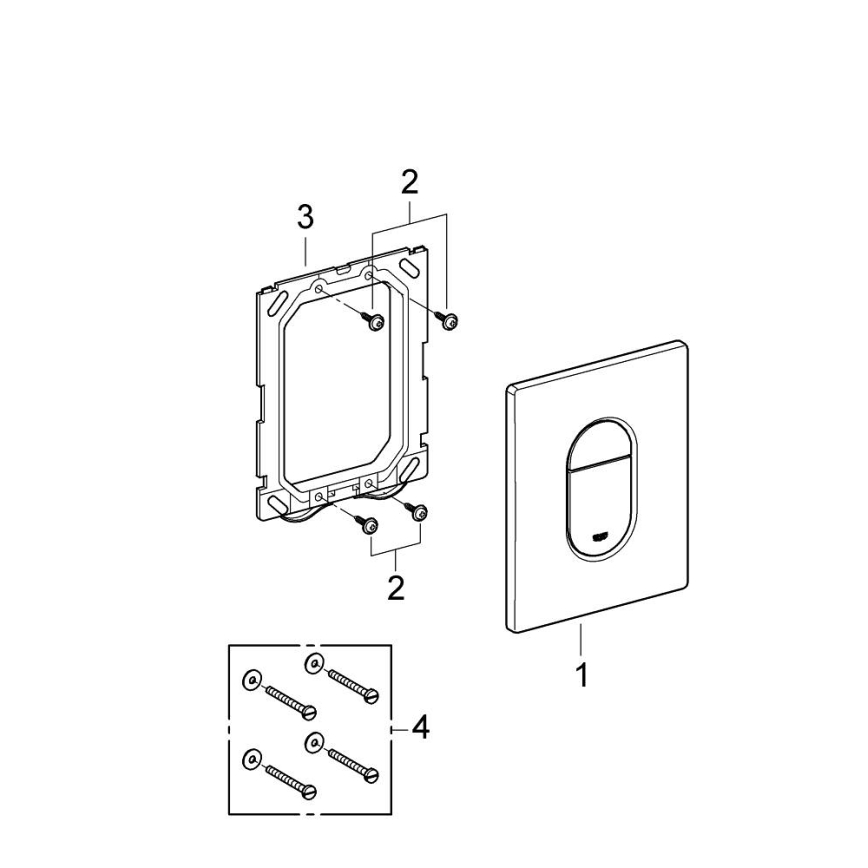 GROHE 38844SH0 - Vadības poga ARENA COSMOPOLITAN 156 × 197 mm balta