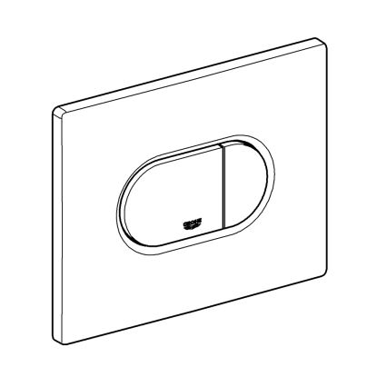 GROHE 38858SH0 - skalošanas poga ARENA COSMOPOLITAN, 156 × 197 mm, balta