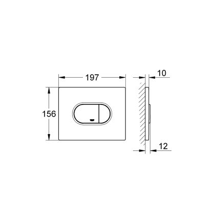 GROHE 38858SH0 - skalošanas poga ARENA COSMOPOLITAN, 156 × 197 mm, balta