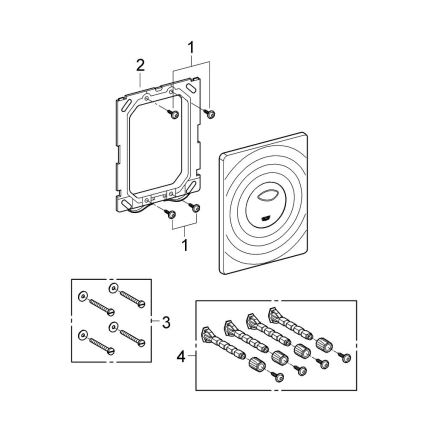 GROHE 38861000 - Vadības poga SURF 156 × 197 mm spīdīgs hroms
