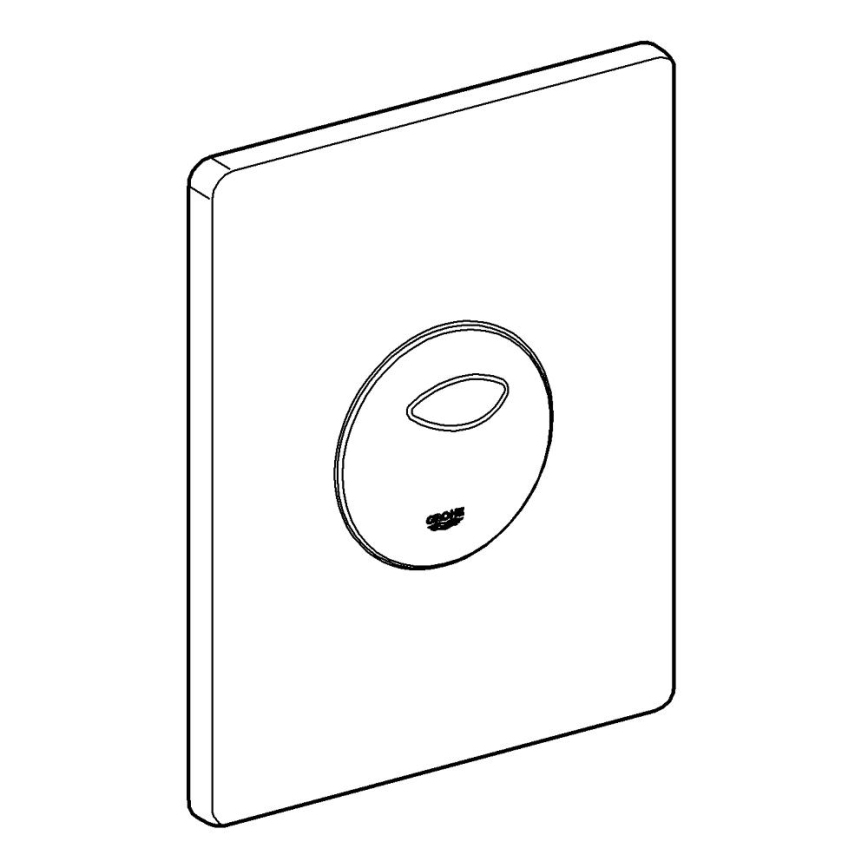 GROHE 38862000 - skalošanas poga SKATE, 156 × 197 mm, spīdīga hroma apdare