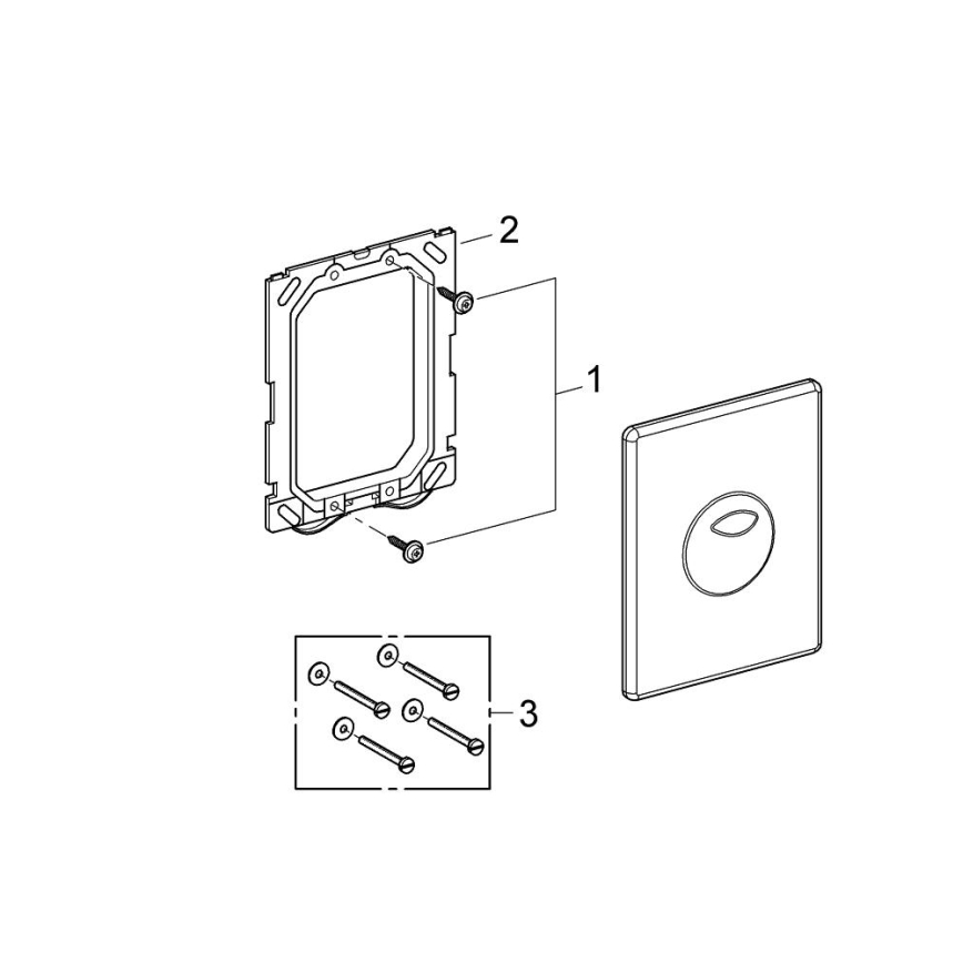 GROHE 38862SH0 - SKATE vadības poga 156 × 197 mm balta