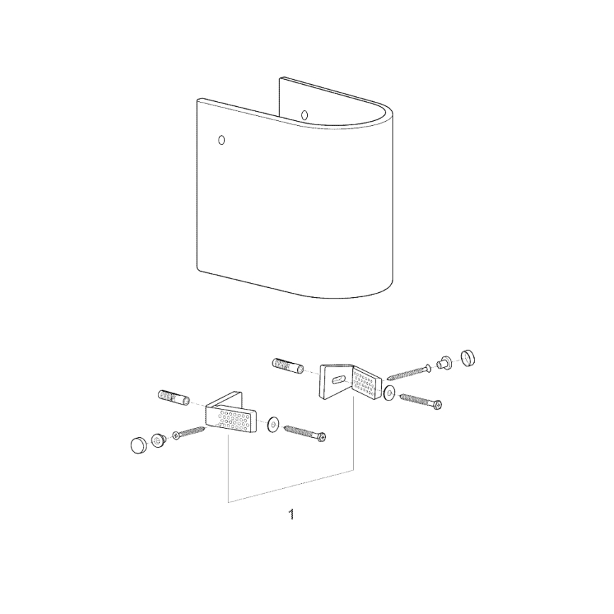 GROHE 39201000 - Puskolonna EURO CERAMIC 210 × 300 × 322 mm keramika/balta