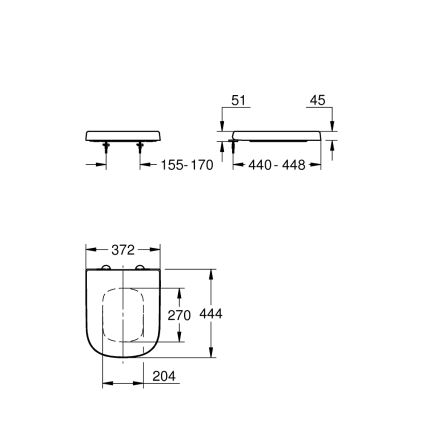 GROHE 39330002 - WC sēdeklis EURO CERAMIC, izturīgā baltā krāsā