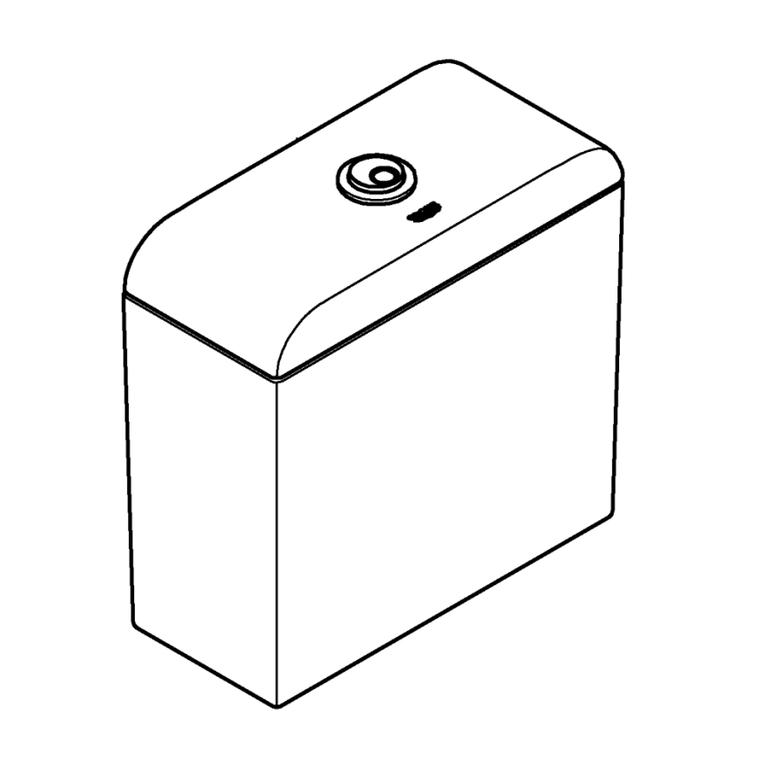 GROHE 39332000 - Skalošanas cisterna EURO CERAMIC 385 × 170 × 370 mm keramika/balts