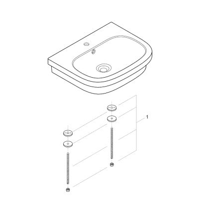 GROHE 39337000 - Uz virsmas montējama izlietne EURO CERAMIC 600 × 480 mm keramika/balta