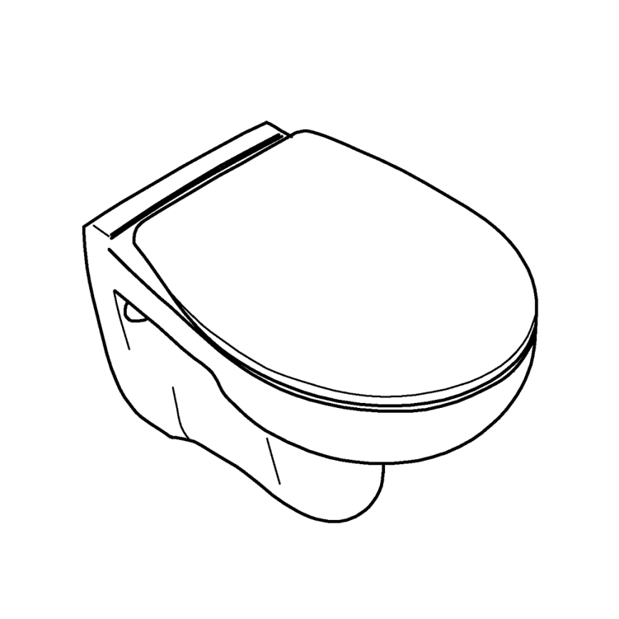 GROHE 39351000 - Piekaramais WC BAU CERAMIC 53,1 × 36,8 × 36,3 cm keramika/balta