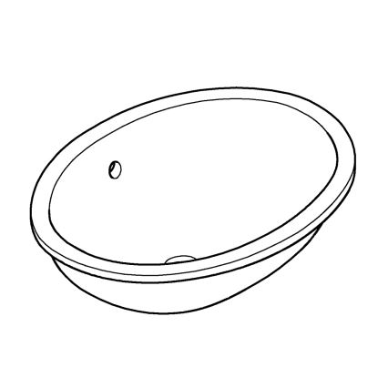 GROHE 39423000 - Iebūvējama izlietne BAU CERAMIC 560 × 420 mm keramika/balta