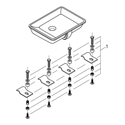 GROHE 3948000H - Izlietne CUBE CERAMIC 492 × 370 mm keramika/balta