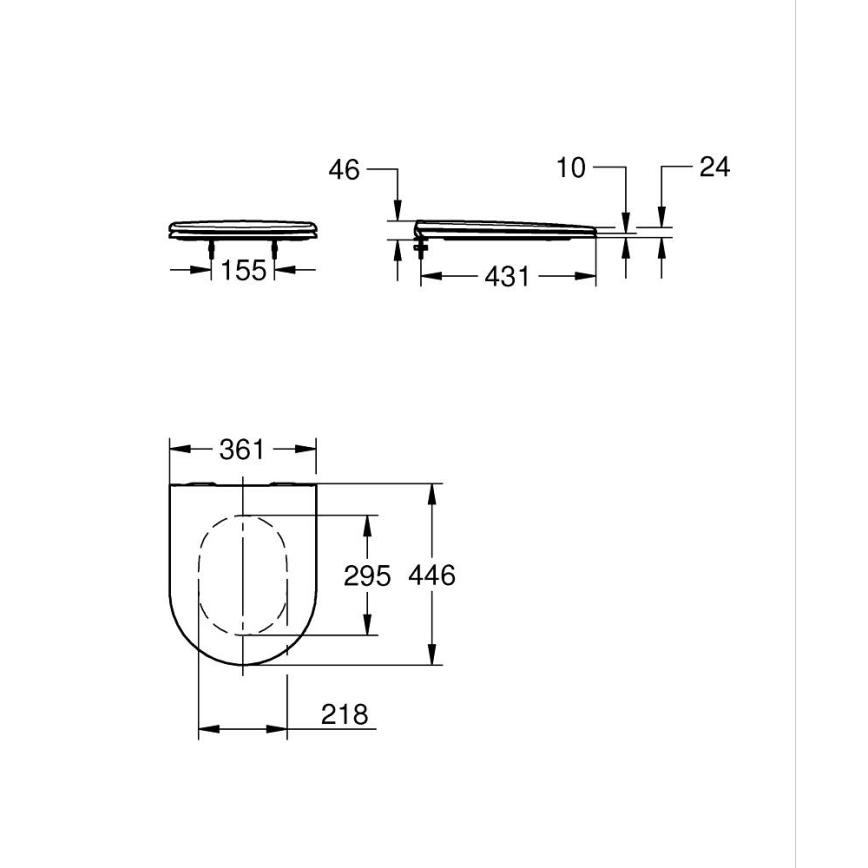 GROHE 39577001 - WC sēdeklis ESSENCE durobalts