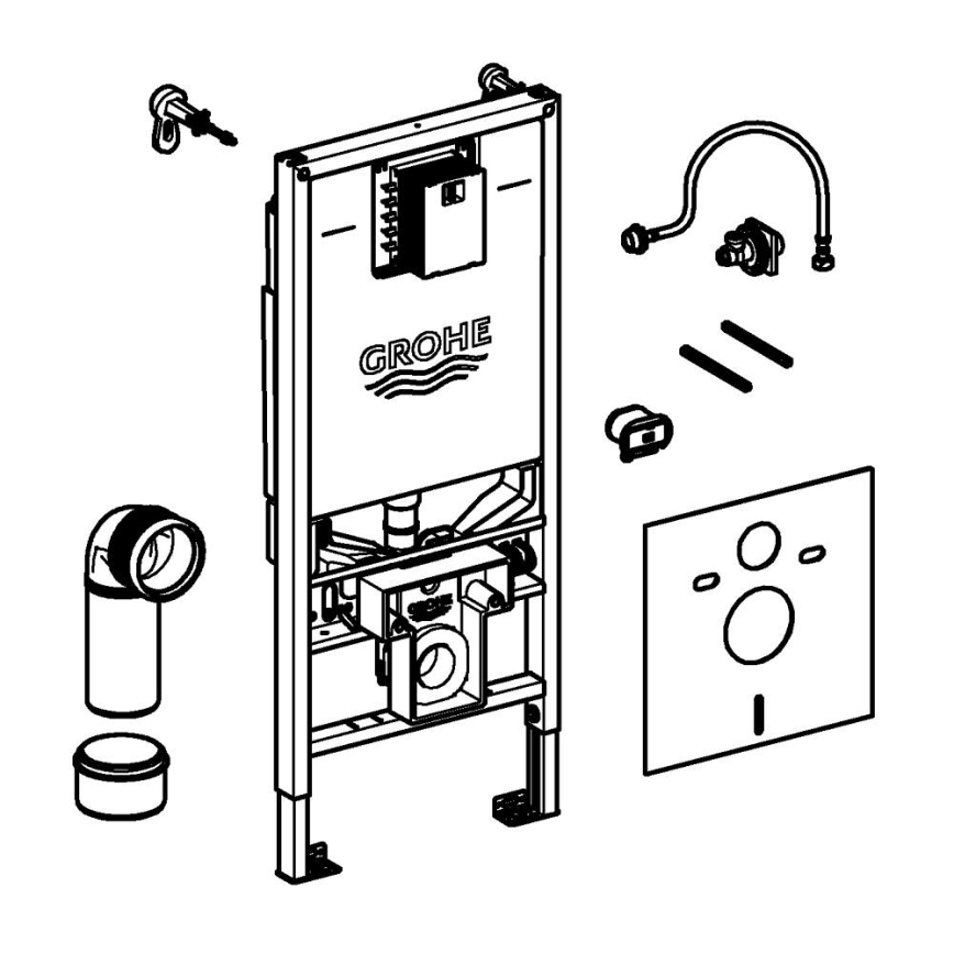 GROHE 39598000 - RAPID SLX modulis pakaramajam WC, 1,13 m, balts
