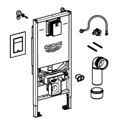 GROHE 39603000 - WC komplekts 3 vienā RAPID SLX, 1,13 m, spīdīgs hroms