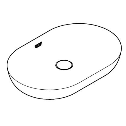 GROHE 3960800H - virsmas uzstādāma izlietne ESSENCE 600 × 400 mm keramika/balta