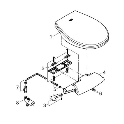 GROHE 39648SH0 - Manuālais bidē sēdeklis BAU CERAMIC, DuroWhite