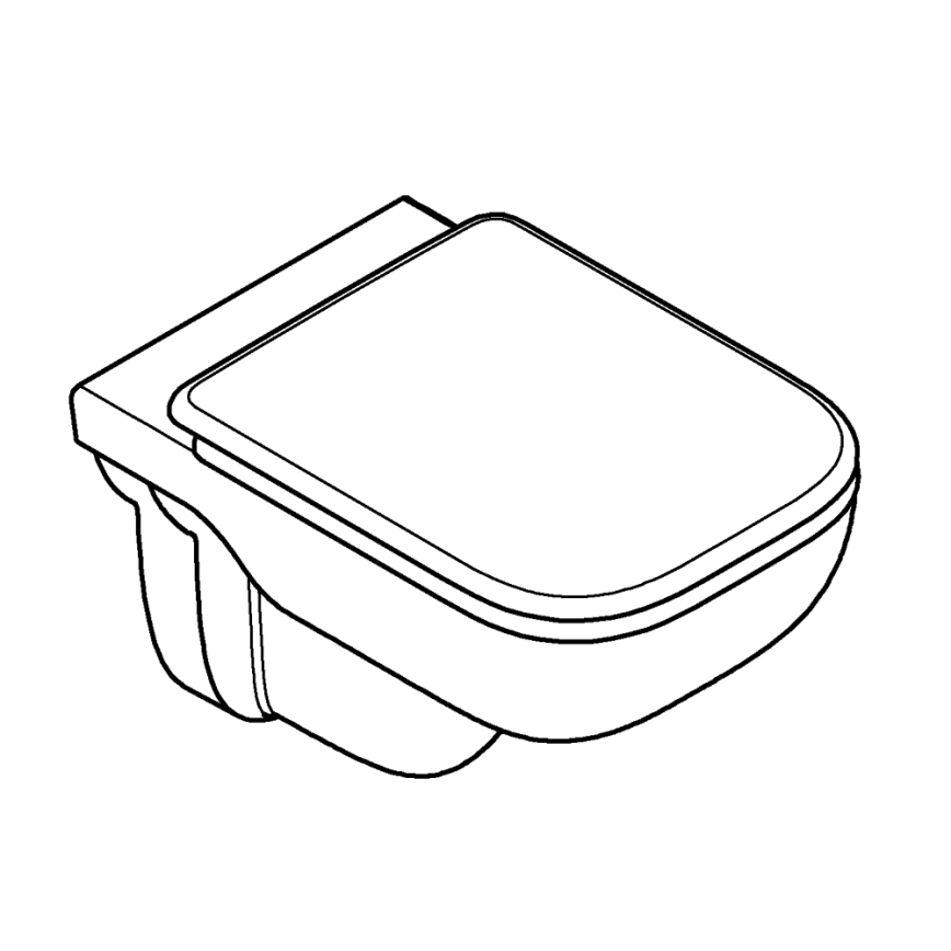 GROHE 39815000 - Karājošais WC START EDGE 53,8 x 36,5 cm, DuraWhite balts