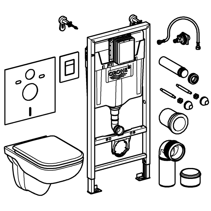 GROHE 39817000 - SOLIDO WC komplekts 1,13 m keramika/balta