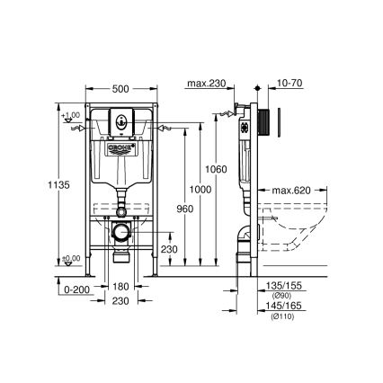 GROHE 39883000 - SOLIDO priekšsienas montāžas sistēma 1,13 m, spīdīgs hroms